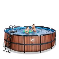 Zwembad Exit Frame Pool Afmeting 427X122Cm (12V Cartridge Filter) Timber Style