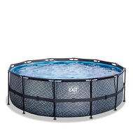 Zwembad Exit Frame Pool Afmeting 427X122Cm (12V Zandfilter) Stone Grey