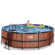 Zwembad Exit Frame Pool Afmeting 488X122Cm (12V Zandfilter) Timber Style