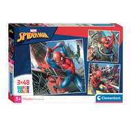 Clementoni Legpuzzel Super Color Vierkant Marvel Spiderman, 3x48st.