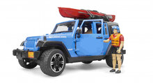 Bruder Jeep Wrangler Unlimited Rubicon met kajak en figuur