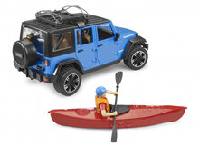 Bruder Jeep Wrangler Unlimited Rubicon met kajak en figuur