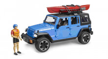 Bruder Jeep Wrangler Unlimited Rubicon met kajak en figuur