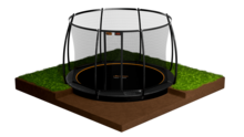 Avyna Trampoline FlatLevel &Oslash;305 met veiligheidsnet | Zwart