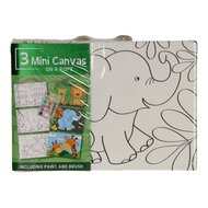 Canvas Schilderset Wilde Dieren, set van 3 stuks