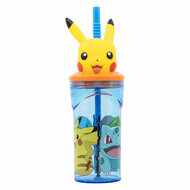 3D Drinkfles met Rietje Pok&eacute;mon, 360ml