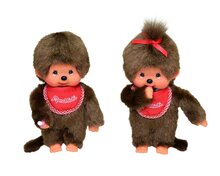 Monchhichi Jongen met slab rood (20cm)