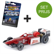 Darda Racebaan Auto Formule 1 - F1 Auto (Rood)+ Extra Stop &amp; Go Motor