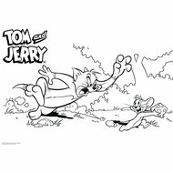 Tom &amp; Jerry Kleurplaten met Stencil en Stickervel