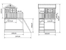 Houten speelhuis Funny xxl met zandbak - Prestige garden