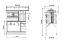 Houten speelhuis Treehut met zandbak - Prestige Garden