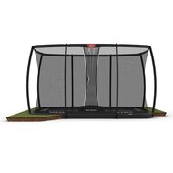 BERG Ultim Rechthoek Champion FlatGround 410X250 Grijs+ Safety Net DLX XL