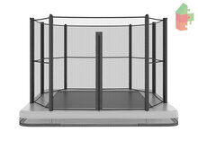 Trampoline AKROBAT ORBIT INGROUND 305x183 (10x6ft) Antraciet inclusief veiligheidsnet