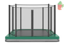 Trampoline AKROBAT ORBIT INGROUND 335x244 (11x8ft) Green, inclusief veiligheidsnet