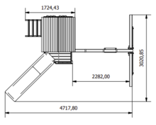 Houten Speeltoestel Julia XL + geel glijbaan 120 platform