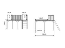 Houten speelhuis Nick XL - Prestige Garden op palen