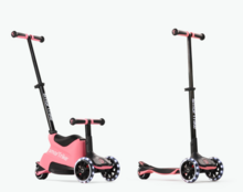 Xtend Scooter/step ride on lichtroze/zwart