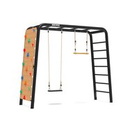 Berg Playbase 3-In-1 Medium Met Rekstok En Ladder (Inclusief Rubberen Schommel, Trapeze En Klimmuur)