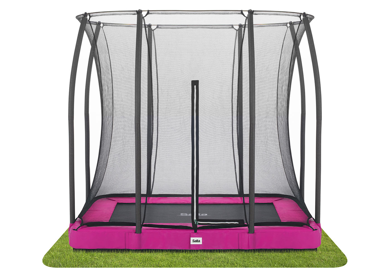 Trampoline Salta Comfort Ground - 214x153cm - Rechthoekig Roze - Speelgoed de Betuwe