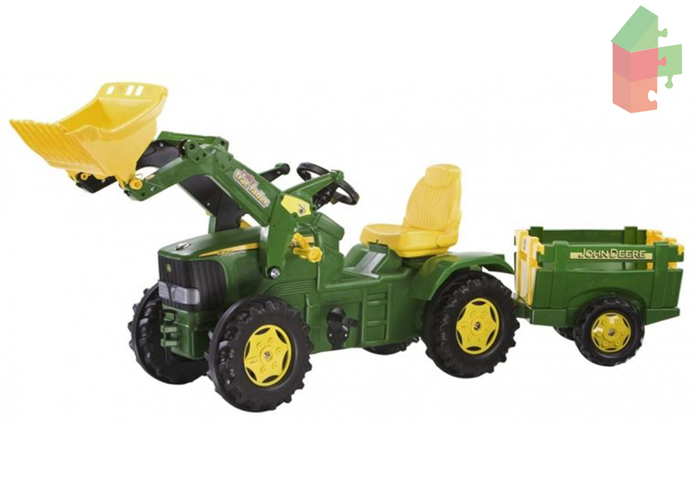 Een zin Onrechtvaardig versieren Rolly Toys Traptrekker Farmtrac John Deere 6920 Met Aanhanger En Voorlader  - Speelgoed de Betuwe