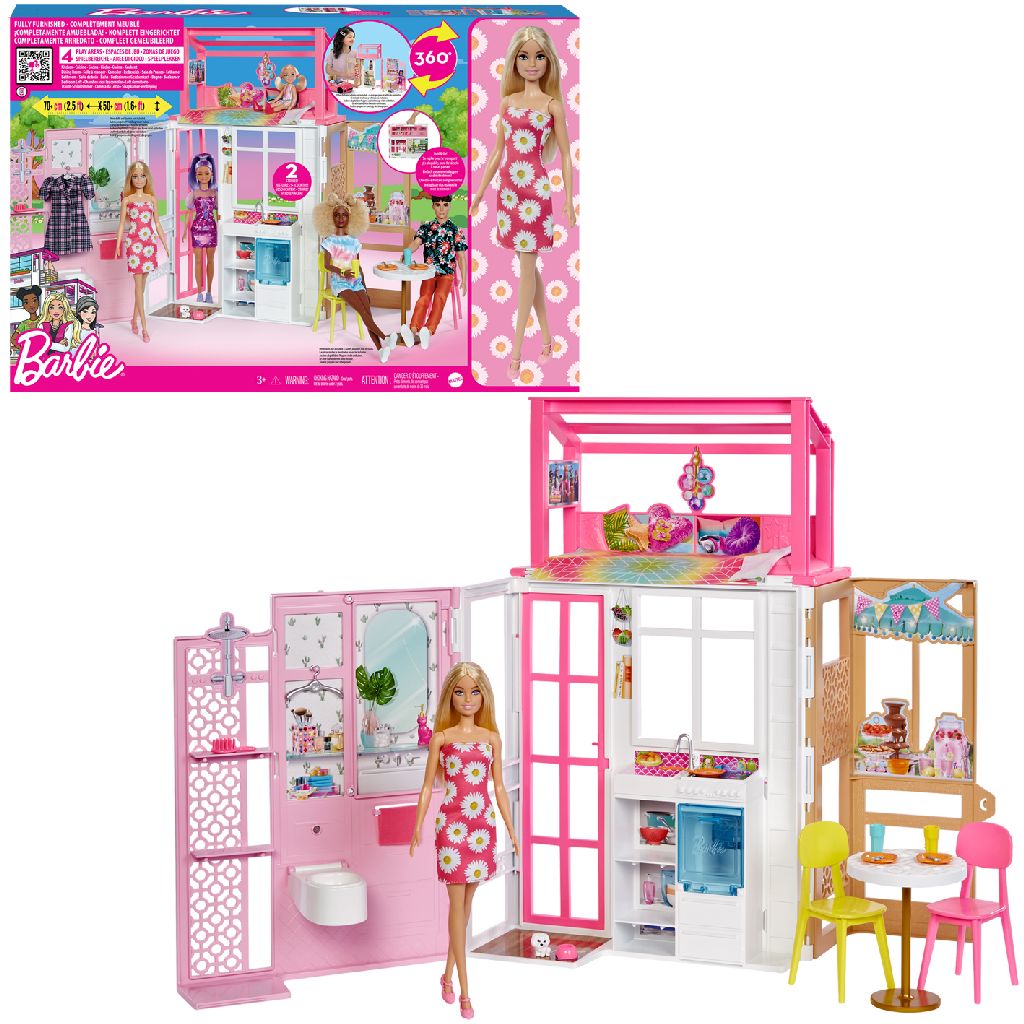 Barbie huis met pop de