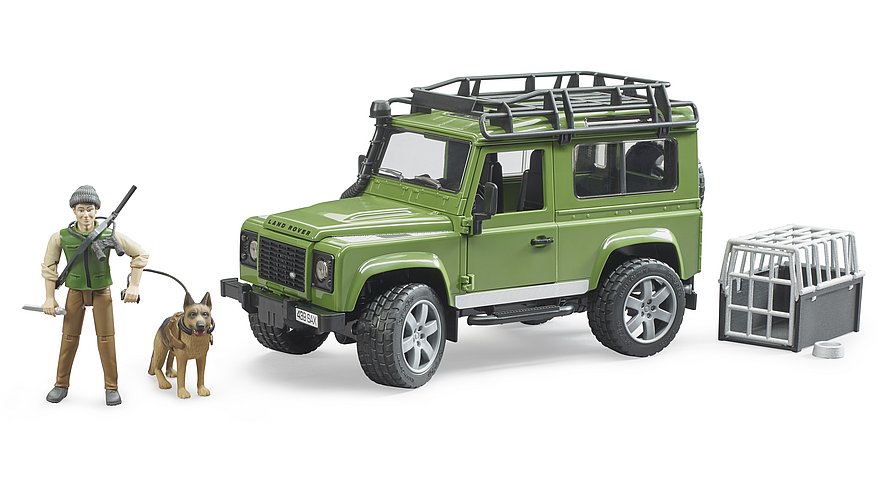 Bruder Land Rover Defender Station Wagon Met Boswachter En Hond