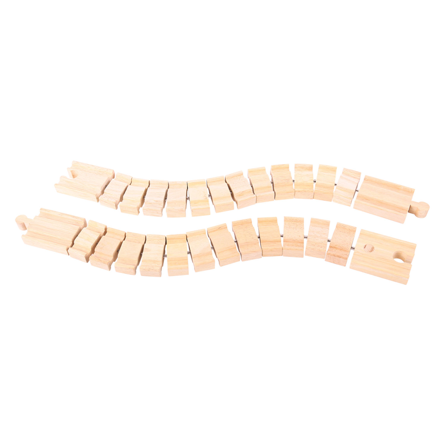 Bigjigs Houten Rails - Flexibel, 2st.