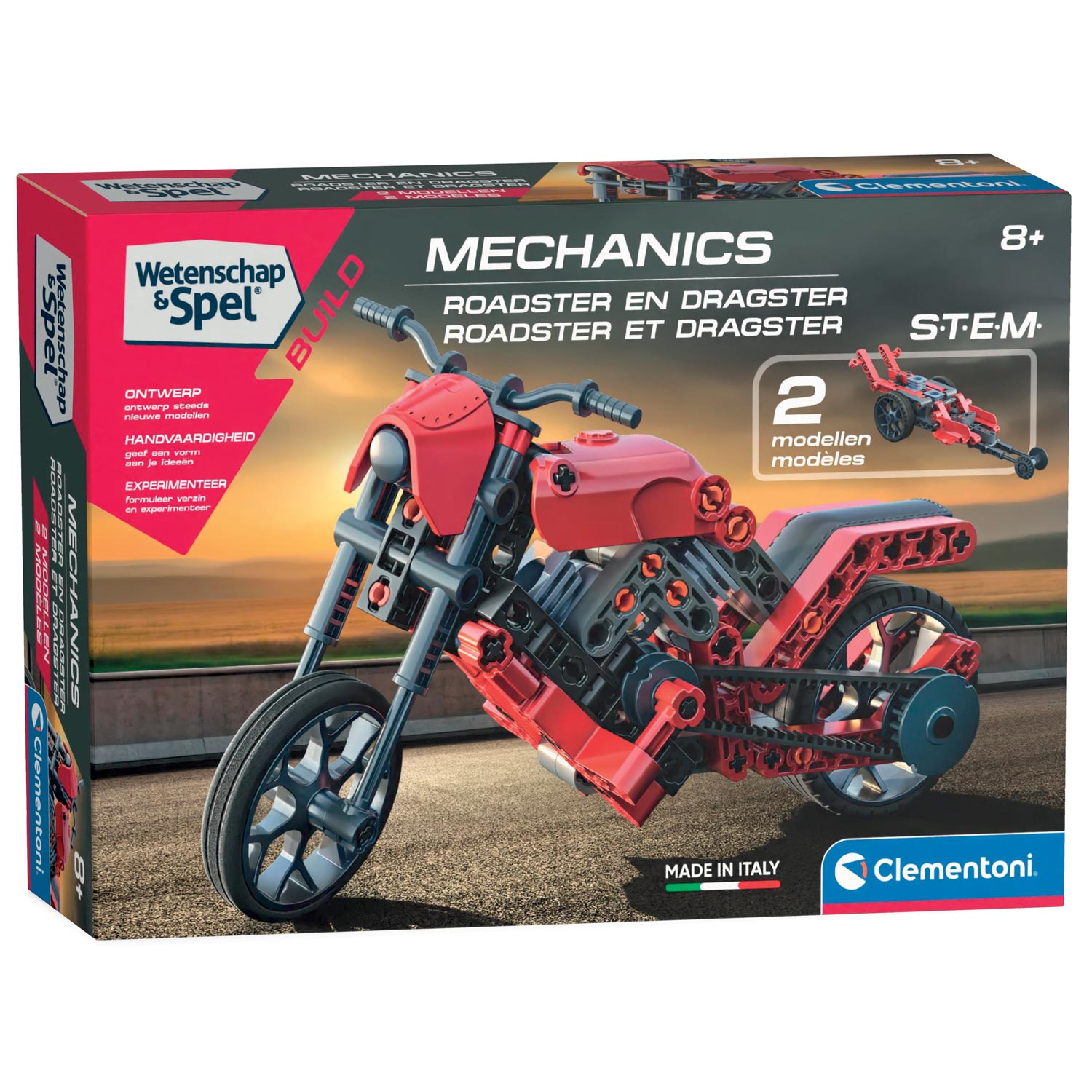 Clementoni Wetenschap & Spel Mechanica - Roadster, 2in1