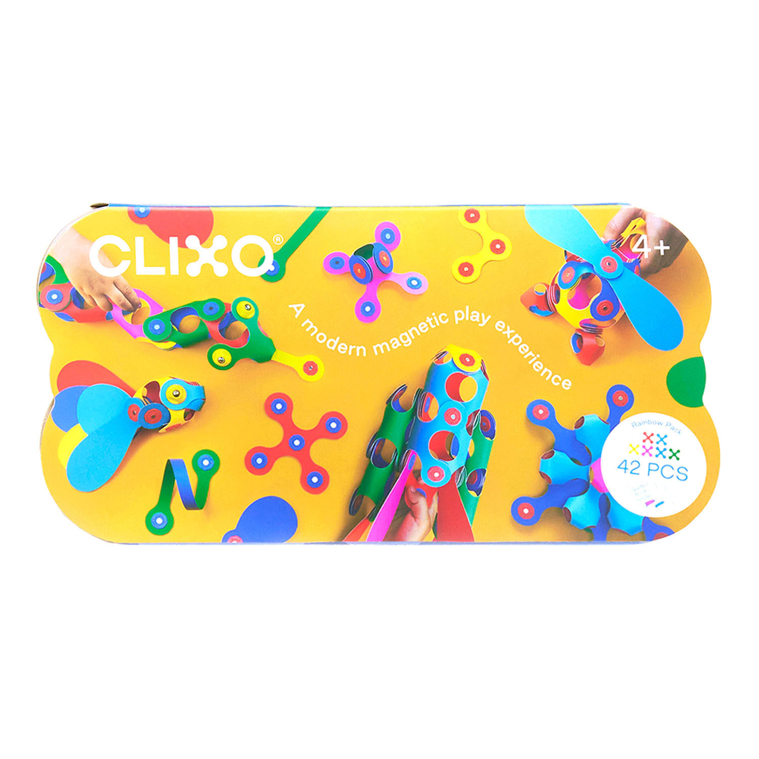 Clixo Magnetisch Bouwspeelgoed Rainbow Pack, 42dlg.