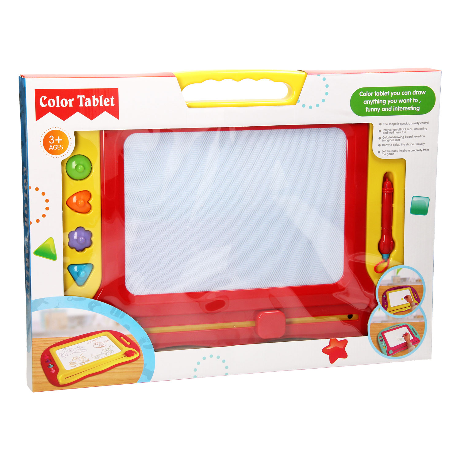 Magnetisch Tekenbord XL - Geel/Rood