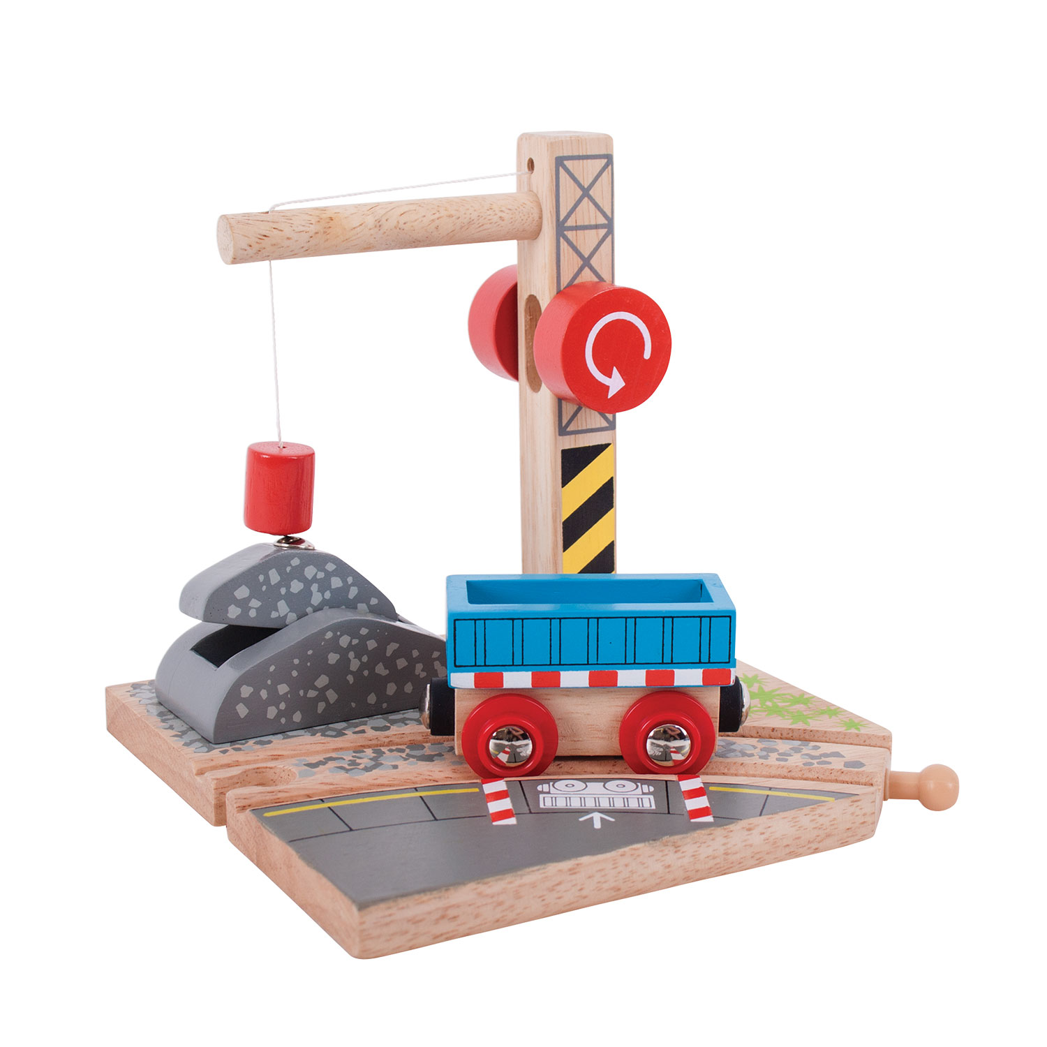 Bigjigs Houten Rails - Gravel Kraan