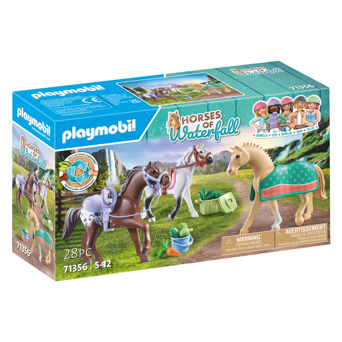 Playmobil Horses of Waterfall 3 Paarden met Accessoires - 71356