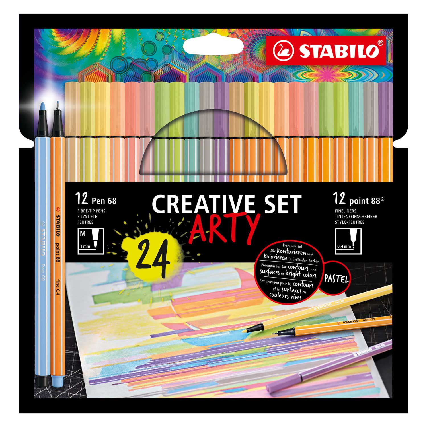 STABILO Creative Set ARTY Viltstiften 68/88, 24st.