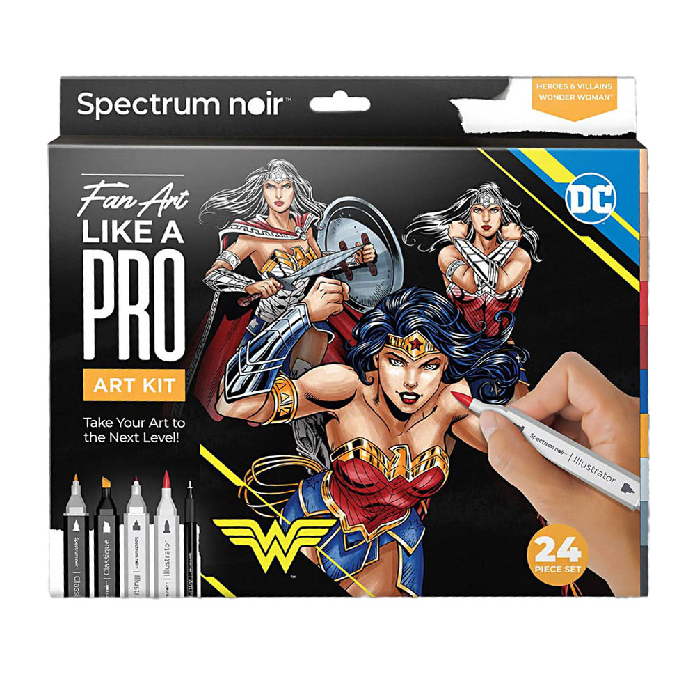 Hobbyset Illustratie Stripboekhelden Wonder Woman Kleurset