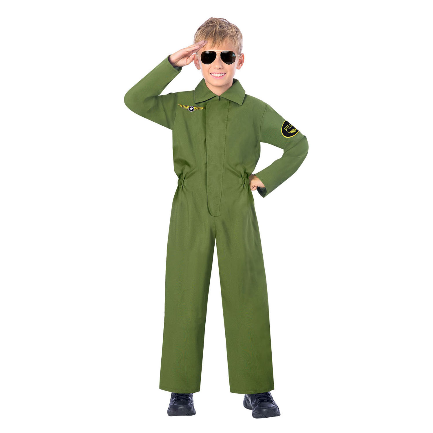 Kinderkostuum Jumpsuit Piloot 8-10 jaar