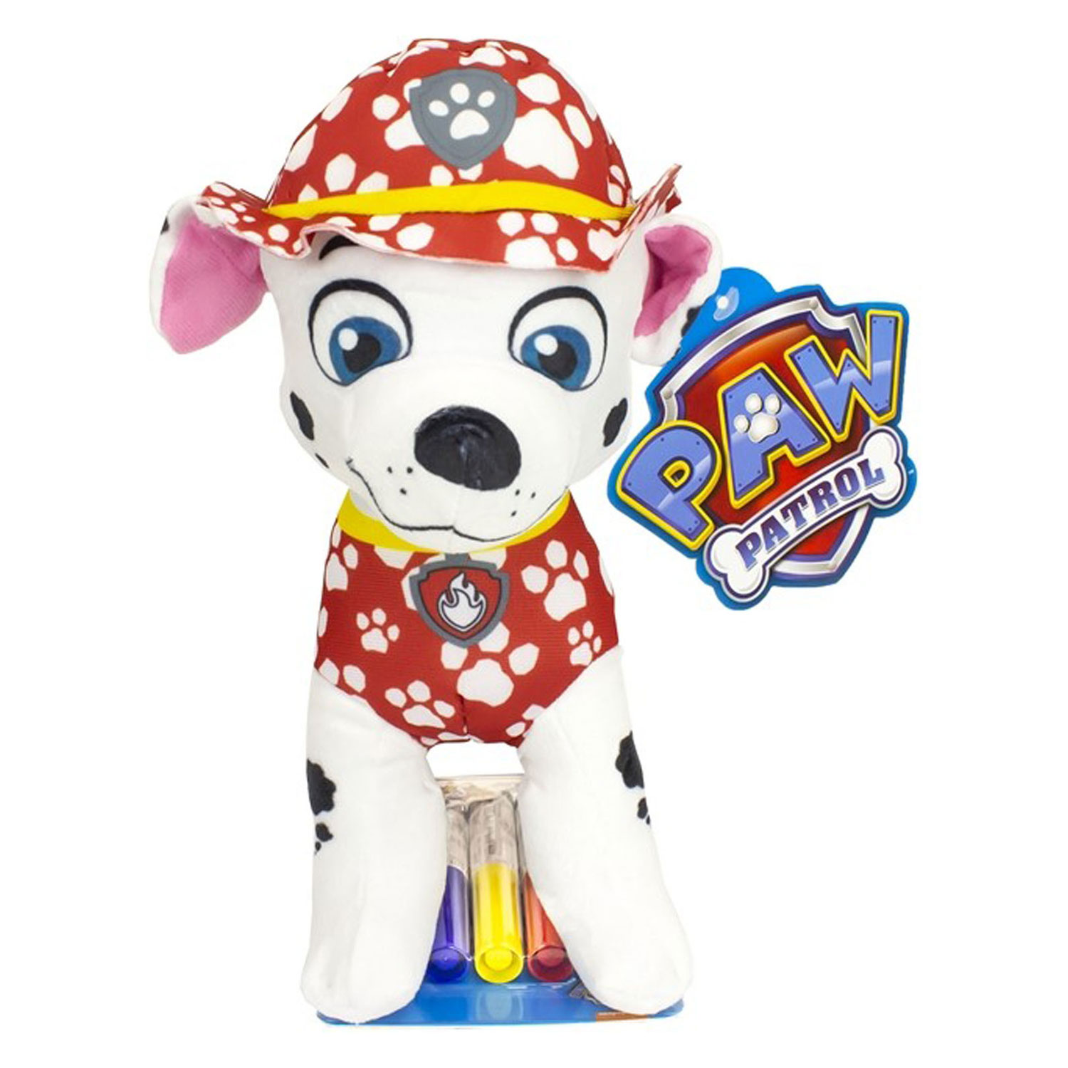 PAW Patrol Inkleur Knuffel met Stiften - Marshall