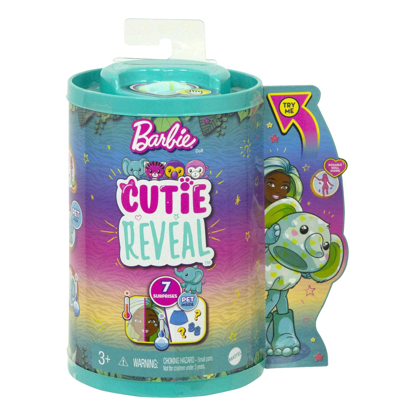 Barbie Cutie Reveal Chelsea Pop Jungle Series - Olifant