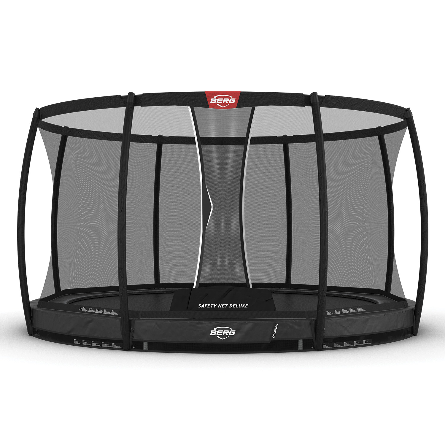 BERG trampoline Champion InGround 430 Grijs + Safety Net DLX XL