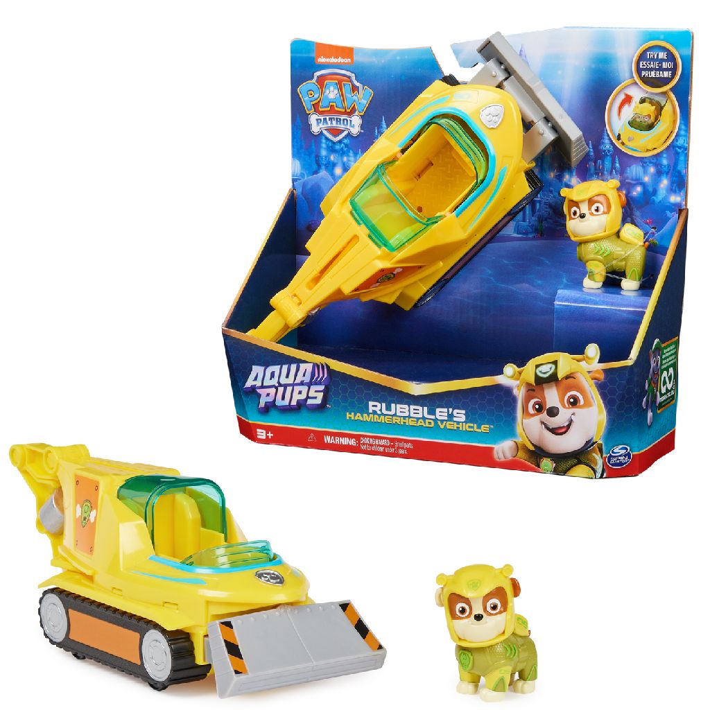 Paw Patrol Aqua Pups Deluxe Vehicle Rubble