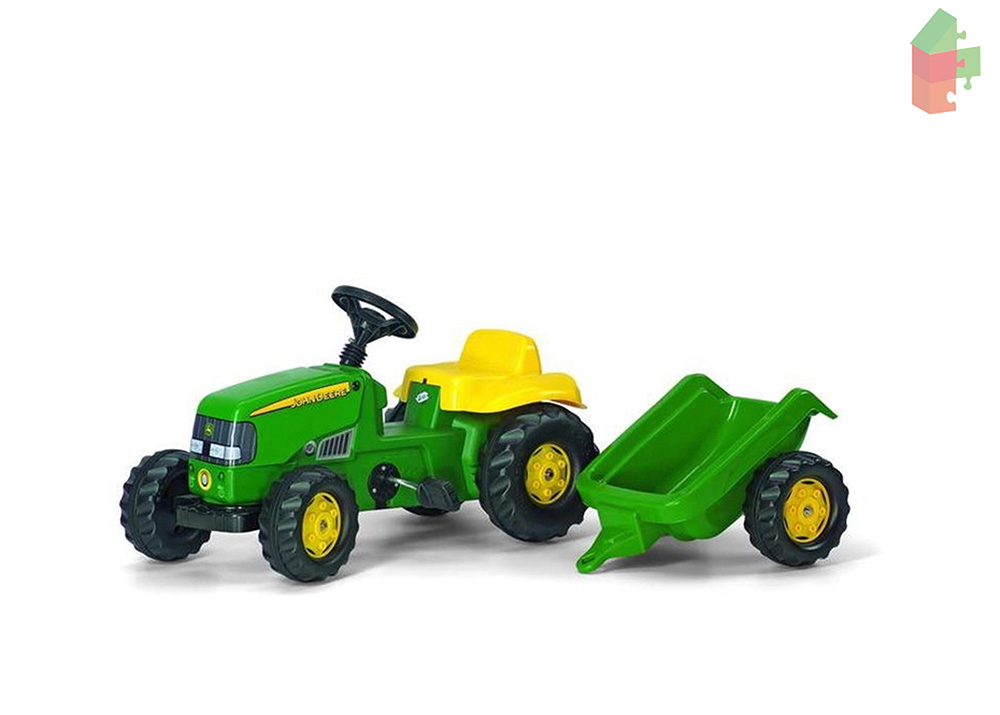 Rolly Toys John Deere Traptrekker Met Aanhanger