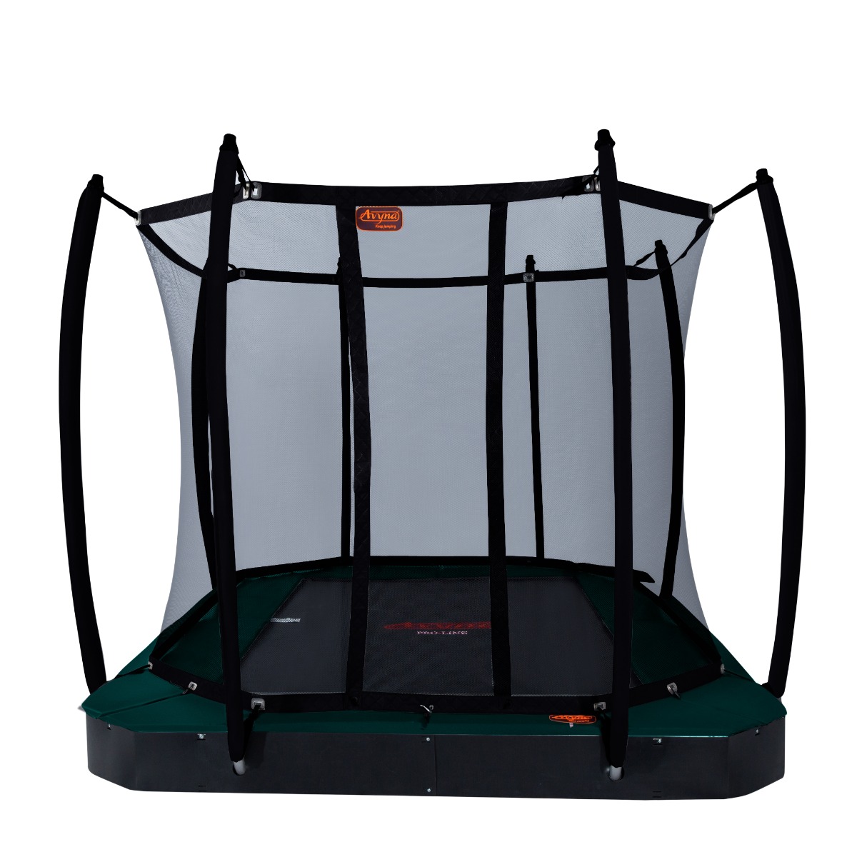 Avyna Trampoline FlatLevel 380x255 (238) met net | Groen