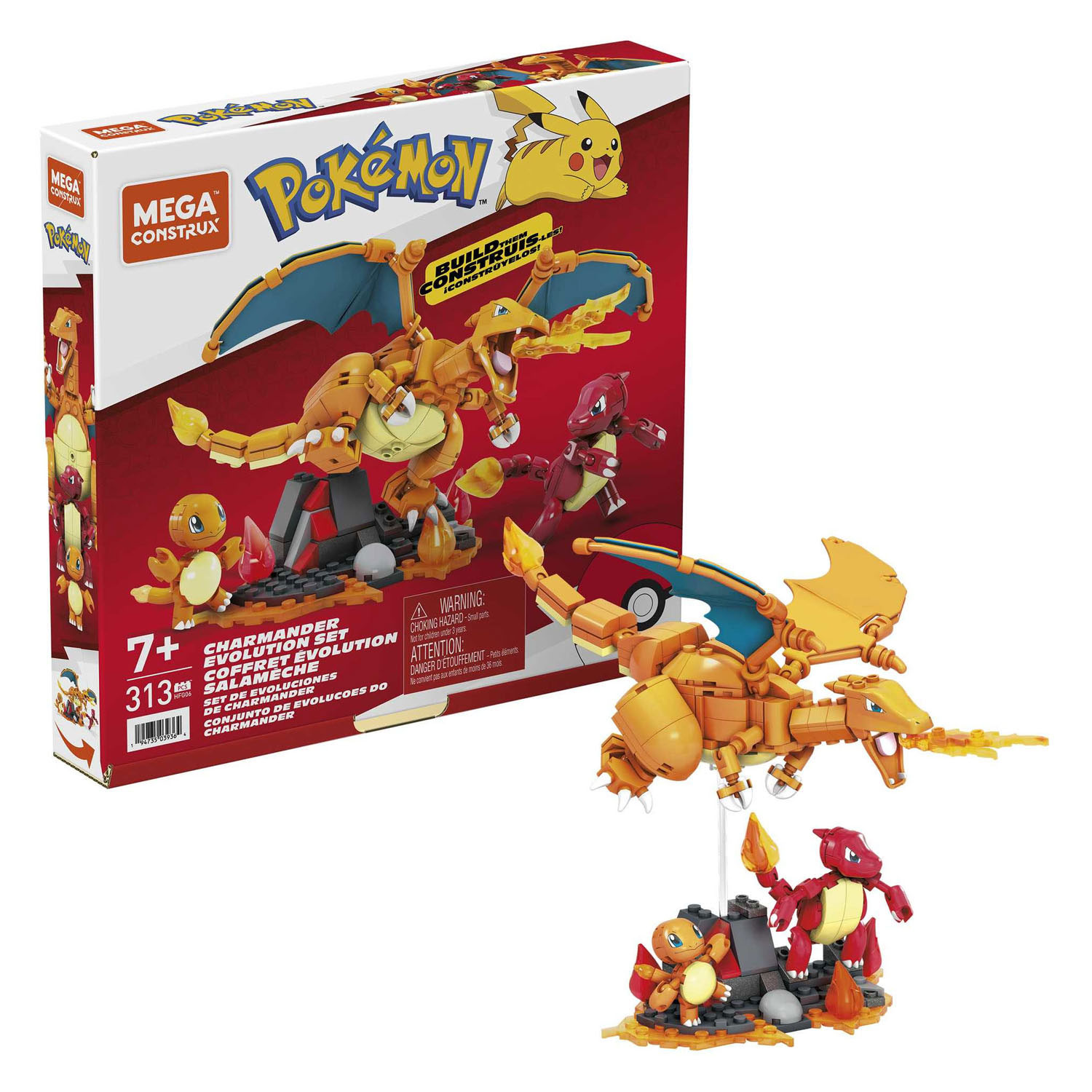 Mega Construx Pokémon Bouwset Charmander Evolution