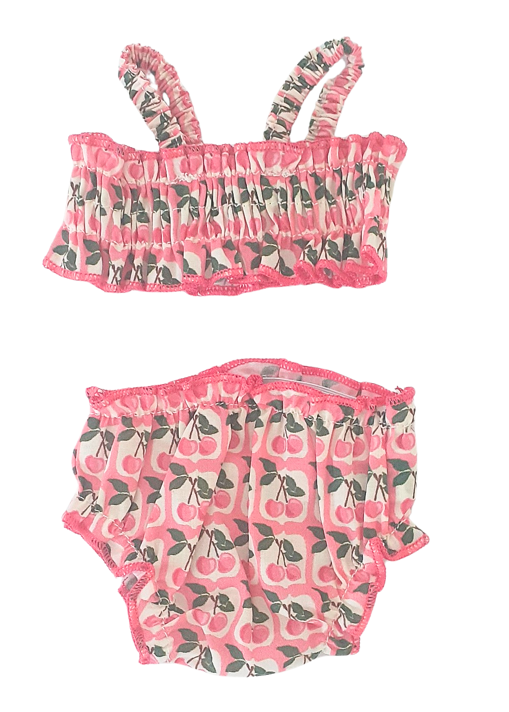 Bikini met kersen-print Gordi poppen voor 34cm pop Minikane en Paola Reina