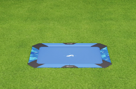 Trampoline AKROBAT XCITYX FLAT 520x365cm Blauw