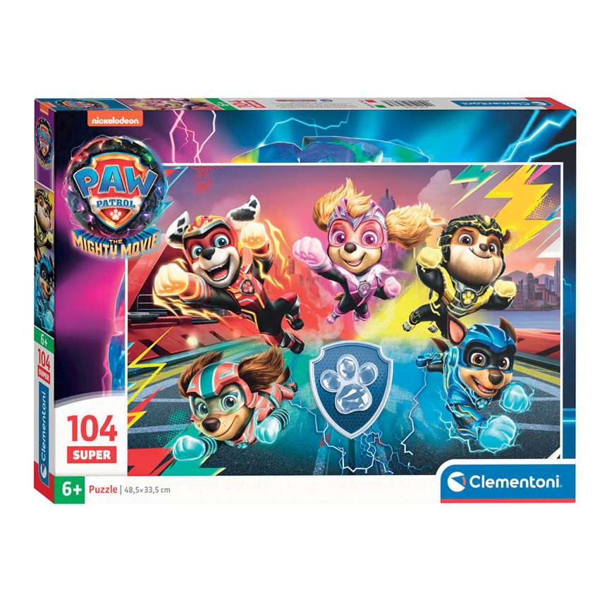 Clementoni Legpuzzel Super Color PAW Patrol The Mighty Movie, 104st.