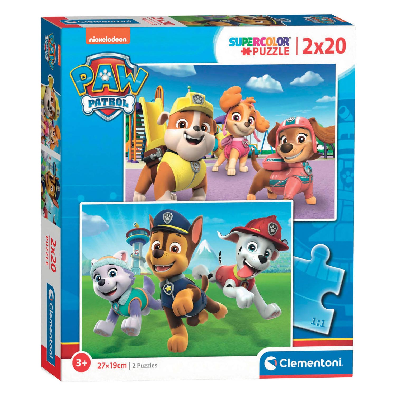 Clementoni Legpuzzel Paw Patrol, 2x20st.