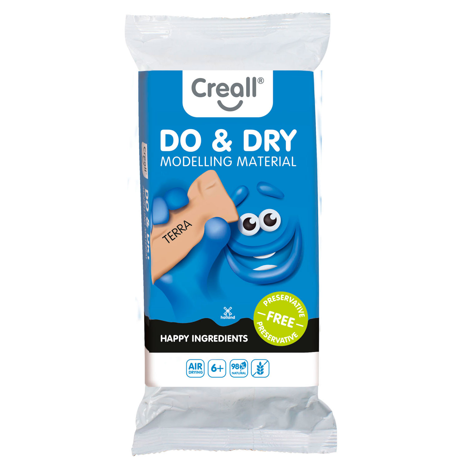 Creall Do&Dry Boetseerklei Conserveringsvrij Terra, 1000gr.