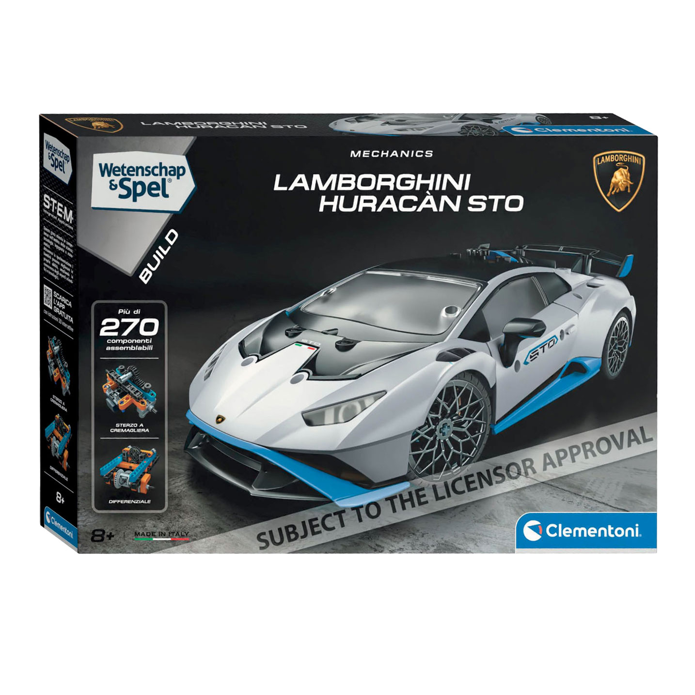 Clementoni Wetenschap en Spel - Mechanics Lamborghini Huracan Sto Bouwset, 270dlg.