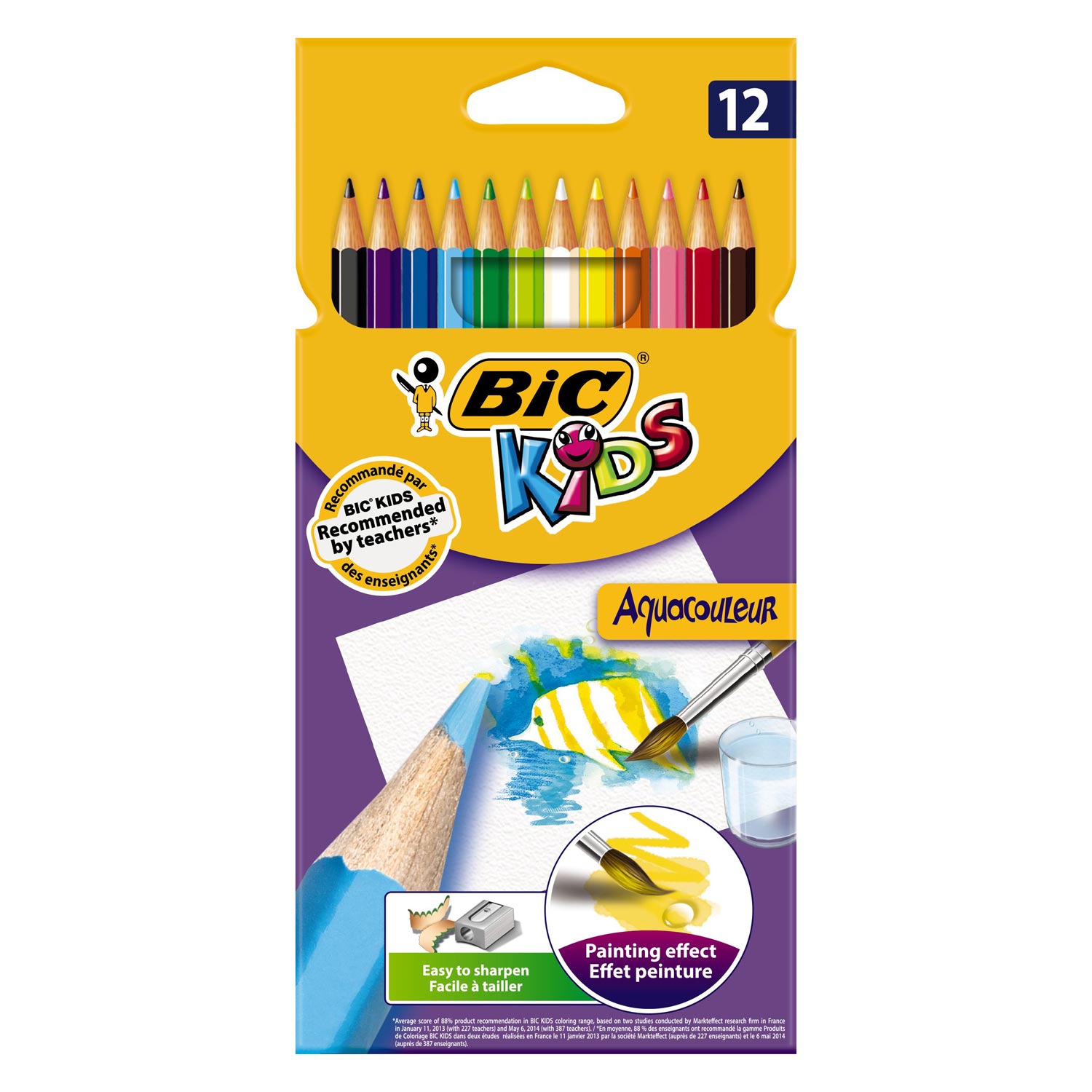 BIC Kids Aquacouleur, 12st.