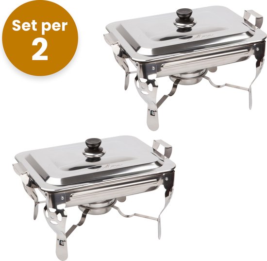 Chafing Dish chrome - set van 2